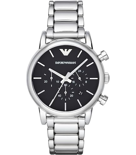 Amazon.com: Emporio Armani Men's Chronograph Silver Stainless