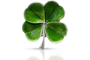 DANFORTH Four Leaf Clover Lapel Pin | Handcast Pewter Shamrock Lapel Pin, 3/4", Made in USA by Vermont Artisans | Lucky Irish Souvenir, St. Patricks Day Accessories