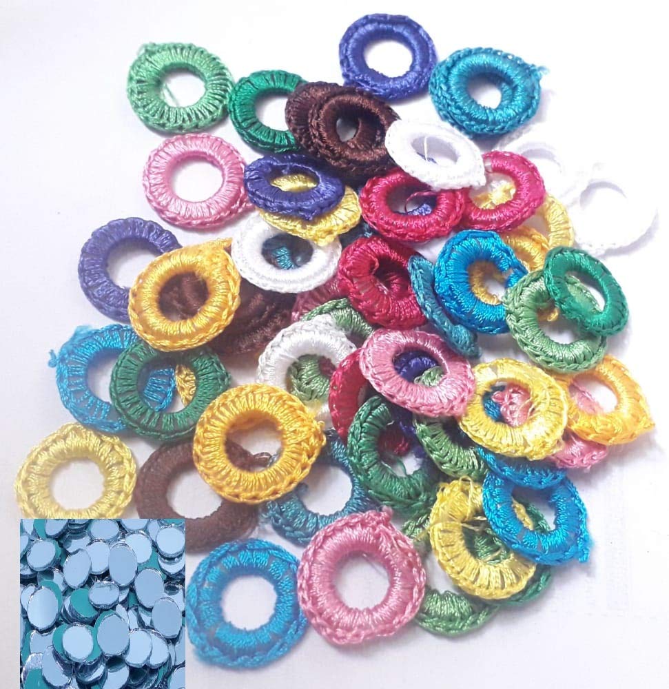 Crafteez Small Mirror Frames & Mirrors for Embroidery Works,Used in