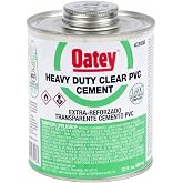 Oatey 31008 2 Pack 32 oz. Heavy duty PVC Cement, Clear