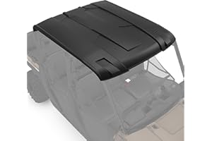 KATIMOTO Roof Top for Polaris Ranger XP 1000 Crew 17-25, Combination Hard Sport Roof Black 4 Seats Sun Visor for Polaris Ranger Crew XP 1000 2017-2025 Accessories (4PCS, 2889223)