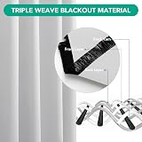 Deconovo Eyelet Thermal Insulated Room Darkening Curtains 2 Panels 42x84 Silver view 5