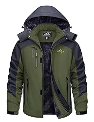 TACVASEN Mens Ski Jacket Water-Resistant Fleece