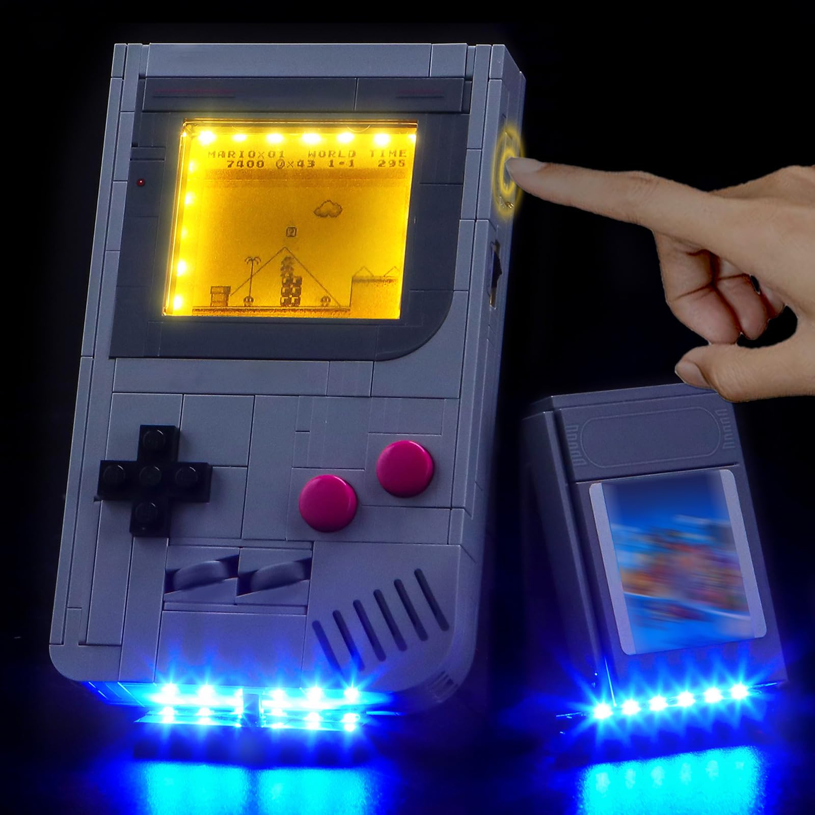 Touch Version Led Light Set Compatible with Lego 72046 Game Boy (No Model), Decoration Lighting Set Compatible with Lego Game Boy Building Blocks Model