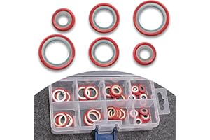 Sinytuto 30 PCS Car Air Conditioning Compressor Gasket Combination Kit, High Temperature Resistant O-ring Port Cooling Pump S