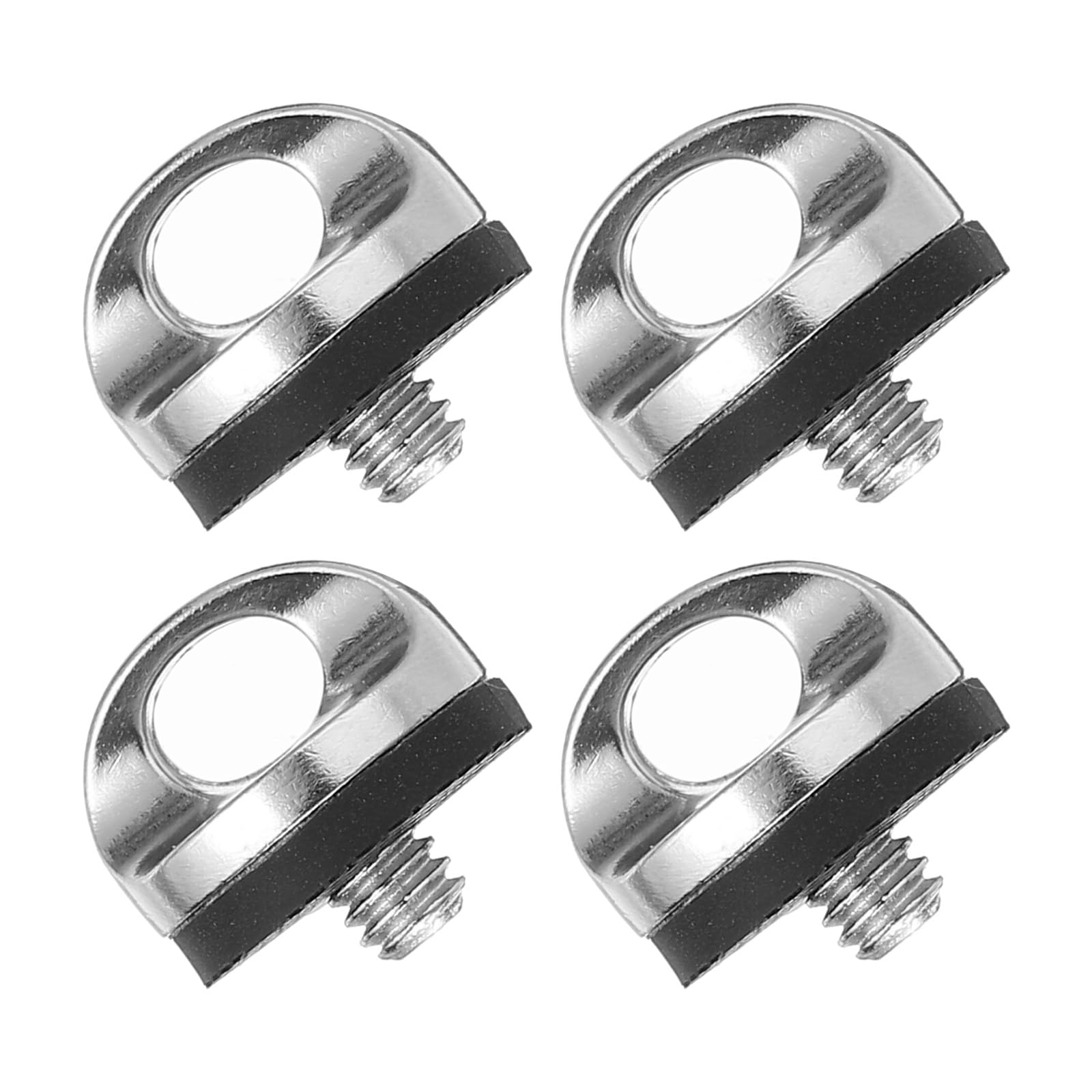 PATIKIL 1/4" Camera Neck Strap Screw Holder, 4 Pack Quick Install Camera Screws with Rubber Washer for Nikon for Fujifilm for Pentax for Leica Wrist Shoulder Sling, Silver
