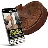 TOFL 3/4" Wide Leather Strap | Leather Strips for Crafts, Jewelry, & Furniture Projects | 72" (6 Feet) Long x 3/4" Wide x 1/8" Thick (7-8oz) | Medium Brown
