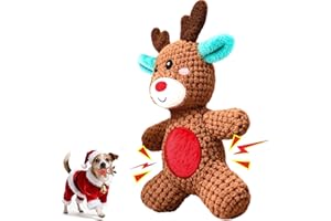 Wunive Dog Toys,Plush Dog Toy,Squeaky Plush Puppy Dog Chew Toys for Small Medium Large Dogs (Christmas D)