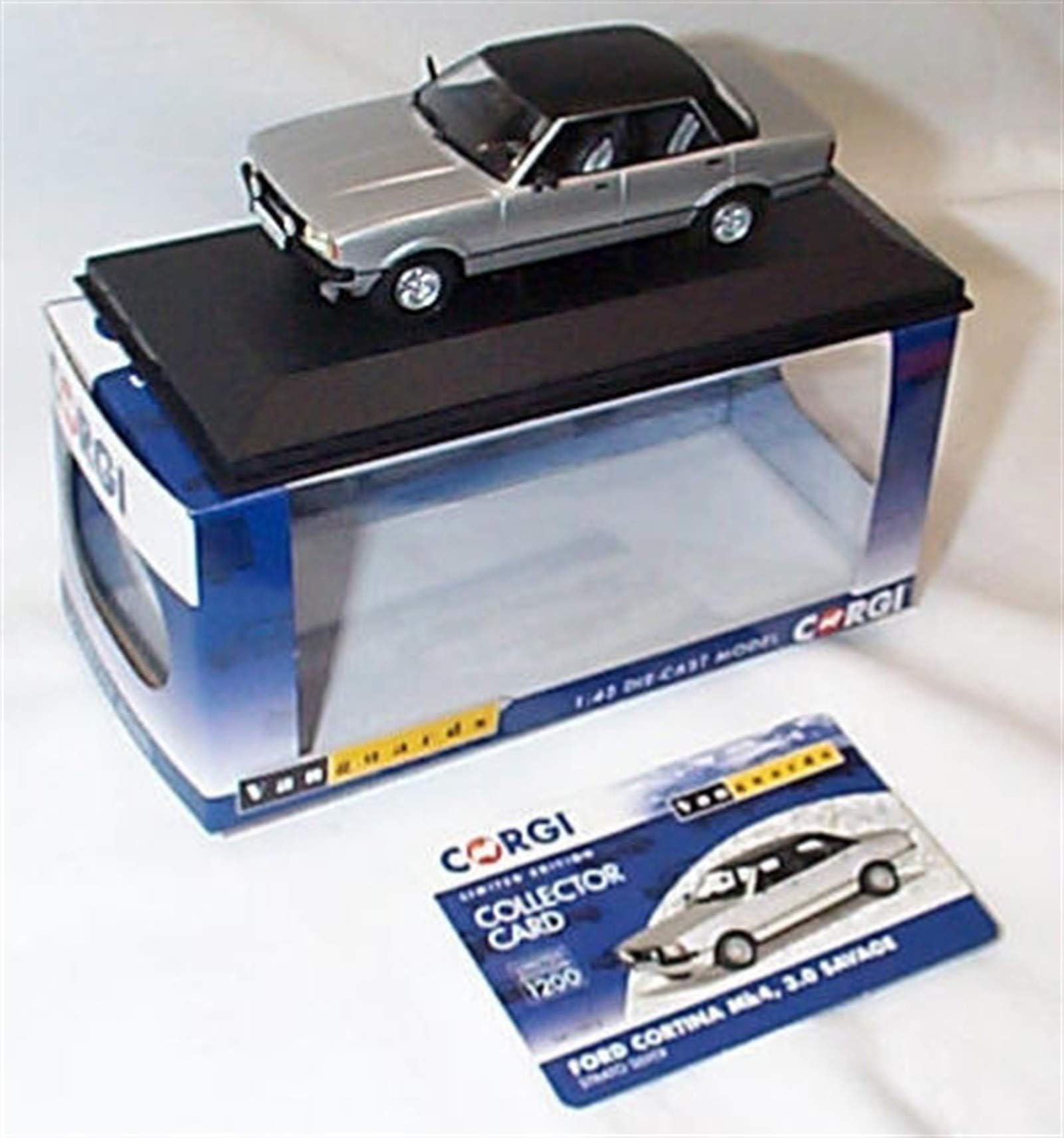 corgi vanguards ford cortina MK4 3.0 savage strato silver car 1:43 scale diecast model