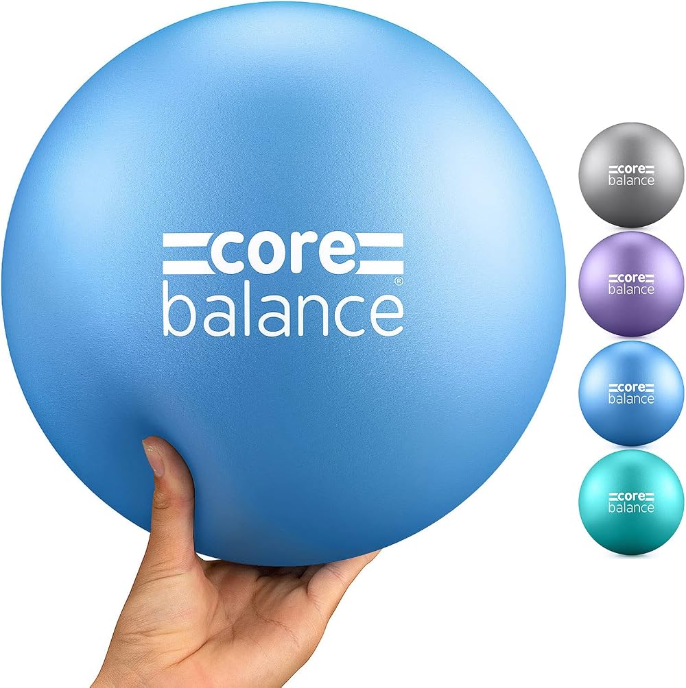 Core Balance Soft Pilates Ball Anti Burst 23cm with Inflation Tube Small