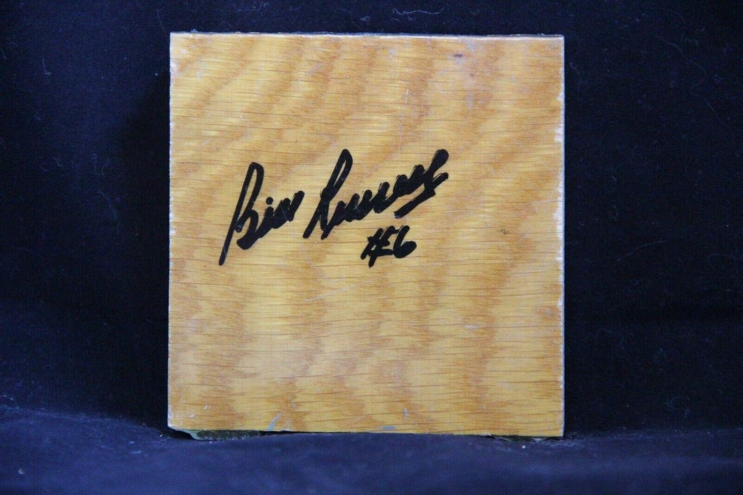 Bill Russell Signed Boston Garden Floor Piece Boston Celtics