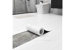ZRJT Peel and Stick Floor Tile 11.8” x 590” Vinyl Flooring Roll Cover 48.4 Sq.Ft. Waterproof Scratch-Resistant DIY Self-Adhes