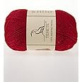 TEHETE 100% Merino Wool Yarn for Knitting 3-Ply Luxury Warm Soft Lightweight Crochet Yarn(Maroon,3Balsl)