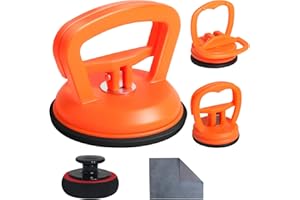 ROYADVE 5 Pack Car Dent Puller & Car Dent Removal Repair Kit with Suction Cup Tool - Perfect for Car Body/Tile Lifting/Moving Heavy Objects (Orange)