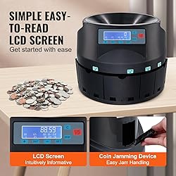 VEVOR USD Coin Counter & Coin Sorters with LCD