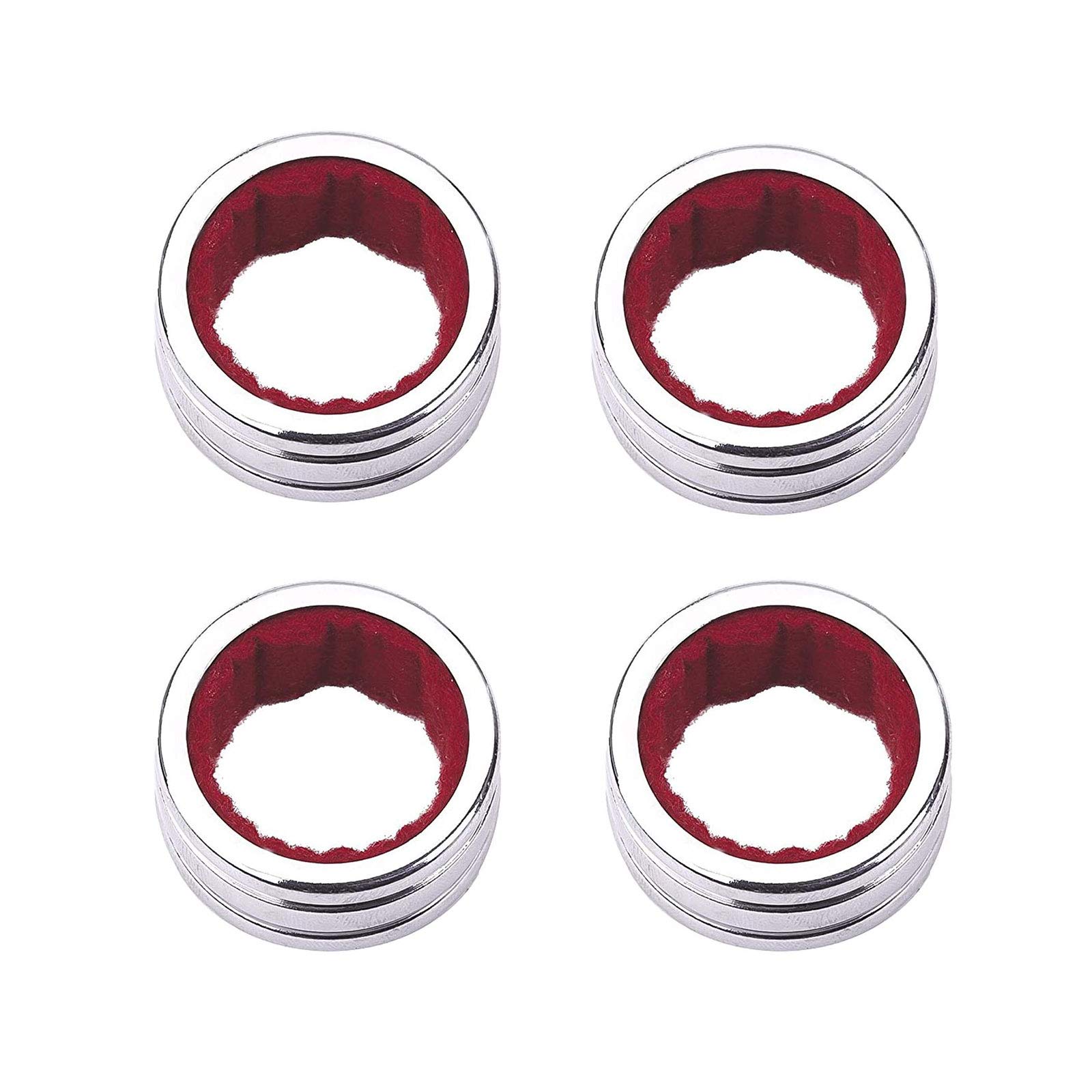 LANGING 4Pcs Stainless Steel Wine Drip Ring Collar Red Wine Bottle Collar Alcohol Stop Ring Silver