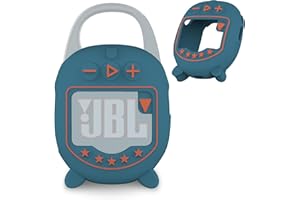 JCHPINE Silicone Cover Case for JBL Clip 5 Ultra Portable Bluetooth Speaker, Protective Skin Accessories for JBL Clip 5 Pro Sound Bluetooth Speaker Stand Up (Only Case) (Blue)