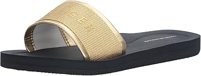 tommy hilfiger gold flip flops