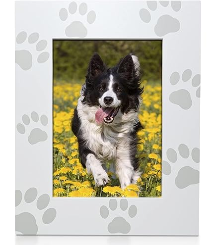Pet Memorial Picture Frame – 4x6 Photo Frame With Paw Prints, Wooden Keepsake For Cat Or Dog Lovers