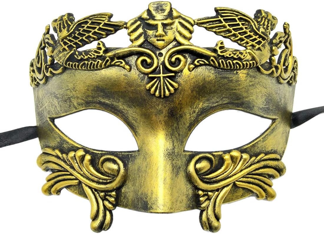 Mens Masquerade Mask Vintage Greek Roman Mask Venetian Party Mask Halloween Mardi Gras Mask