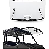 HECASA 3-IN-1 Flip Windshield Compatible With 2013+ Polaris Ranger XP 900/900 Crew/XP 1000, 2015-2018 Polaris Ranger 1000 Diesel/Crew W/ Gas Spring Plastic Clear