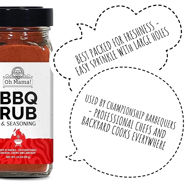 OH MAMA! BBQ RUB AND BBQ SEASONING BLEND THE KILLER HOGS RUB GREAT ON CHICKEN, PORK RUB, BURGER , STEAK RUB, RIB RUB, BRISKET , BUTT, BEEF- BEST HOT BARBECUE RUB CHIPOTLE- MEAT RUB AND SPICE DRY RUB (3.2 OZ)