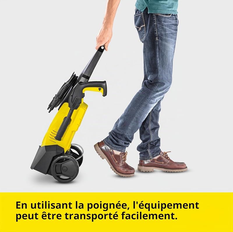 Nettoyeur Haute Pression K 3, Pression : Max. 120 Bar, Débit : 380 l/h, Surface : 25 m²/h, Filtre à Eau, Poids : 6 kg, Flexible et Pistolet Haute Pression, Rotabuse, Lance