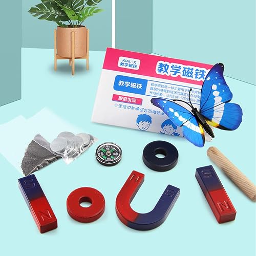 Science Magnets Mini Kit Physics Education Experiment Tools With Compass Iron Filings EUDAX ...