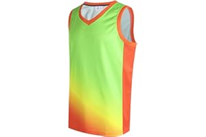 Pullonsy Men's Mesh Athletic Basketball Jersey V-Neck Hip Hop Sports Shirts Fans Tank Top