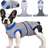 Kuoser Dog Recovery Suit Soft Post-Op Abdominal Protection XS Grey