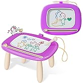 Kikidex Toddlers Toys Age 1-3, Magnetic Drawing Board, Doodle Board Pad Learning and Educational Toys for 1 2 3 Year Old Baby Kids Birthday Gift (Purple)