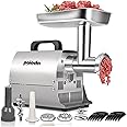 Paladin Equipment #8 Electric Meat Grinder Machine, 0.4HP, 2000W Max Copper Motor, 260lbs/H Stainless Steel Meat Grinder with Sausage Sufffer for Commercial and Home Use, Deer Processing, Pet Food