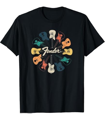 Fender Vintage Guitar Lineup T-Shirt Small : Clothing, Shoes & Jewelry