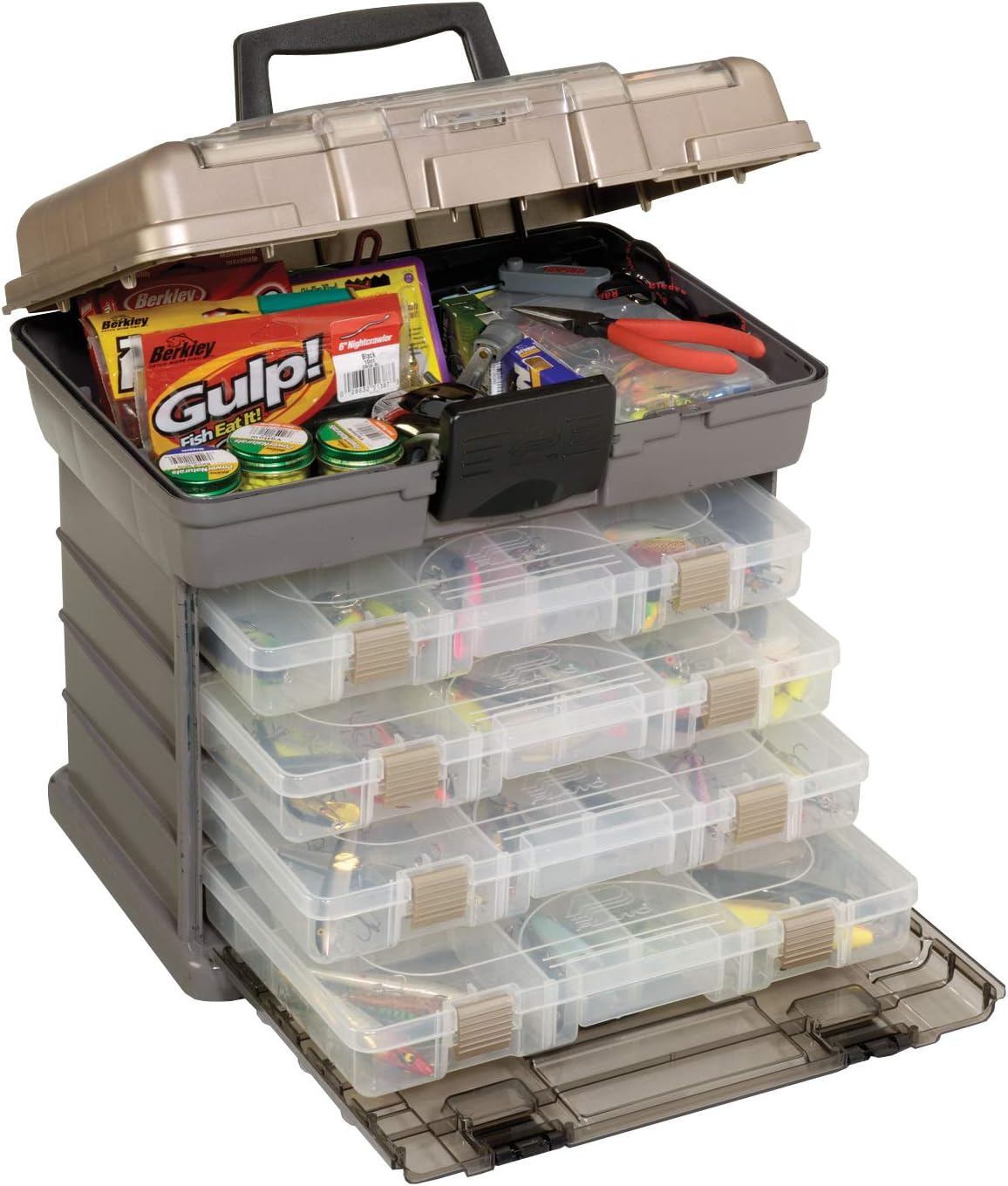 Plano 137401 By Rack System 3700 Size Tackle Box, Multi, 16" X 12" X 17.25" 6lbs : Fishing Tackle Boxes : Sports & Outdoors