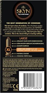 SKYN Large Non-Latex Condoms XL/King Size 10 Pack - Sensoprene view 2
