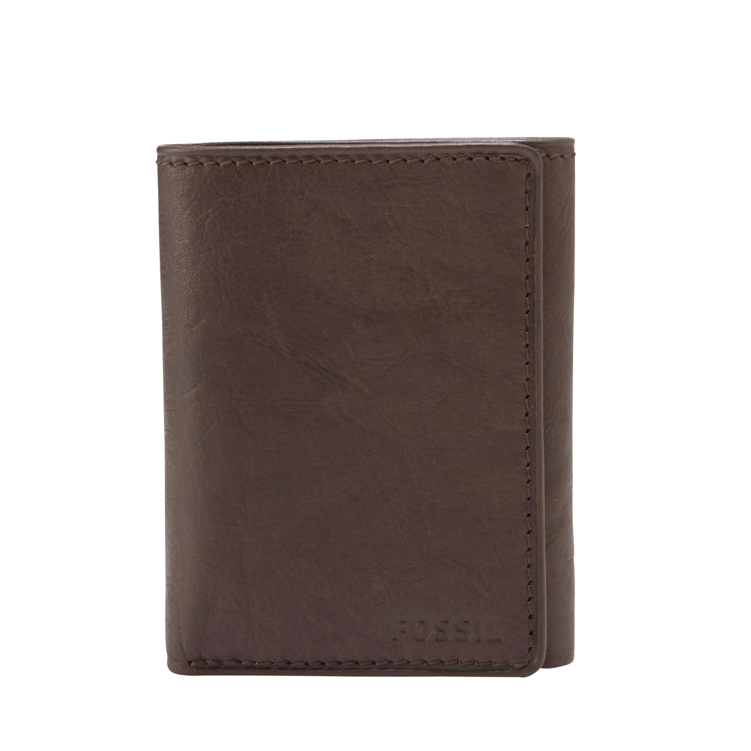 Fossil Men's Leather Trifold Wallet가죽 3단 지갑ingram 额外容量 钱包三折皮革錢包ארנק מתקפל מעורgeldbörse Aus Leder Tri-Fold Wallet, Ingram Brown, One Size