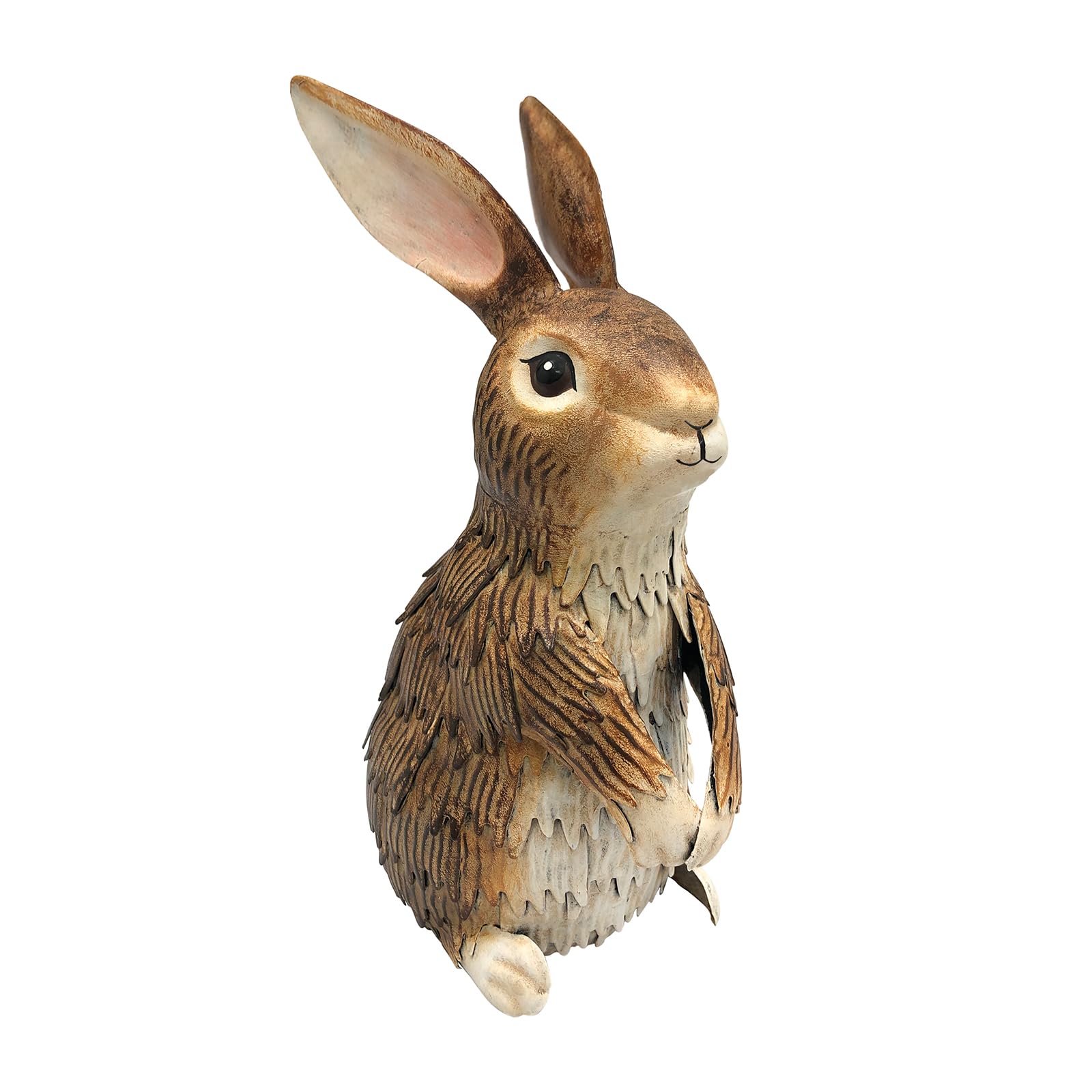 The Present Shop Metal Inquisitive Brown Rabbit, 37cm x 16cm x 20cm