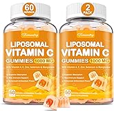 Tcemundry Liposomal Vitamin C Gummies 1000mg for Adults: Vitamin C Chewable Gummy with Zinc, Elderberry, Vitamins A & E