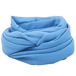 Bandana.com Turquoise Solid Tube Headbands - Dozen