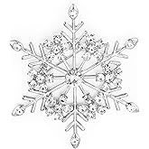 BriLove Women's Austrian Crystal Art Deco Winter Snowflake Brooch Pin for Women