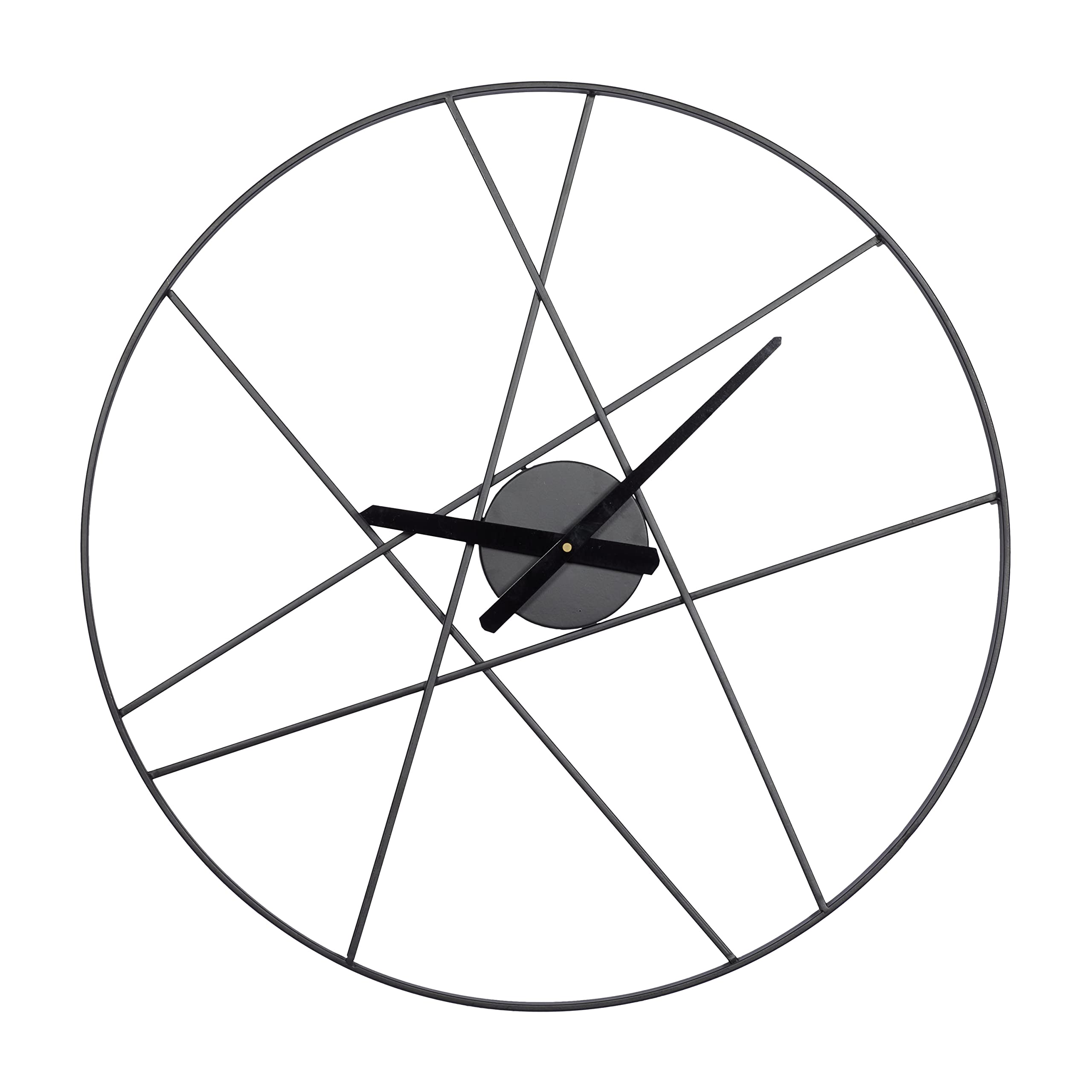 Photo 1 of ***DAMAGED - ARMS RIPPED OFF - SEE PICTURES***
CosmoLiving by Cosmopolitan Metal Open Frame Round Wall Clock, 24" x 2" x 24", Black