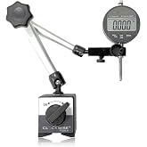 Clockwise Tools Digital Indicator with Magnetic Base Holder Stand, DIBR-0105 0-1 Inch/25.4mm, Inch/Metric Conversion, Auto Off