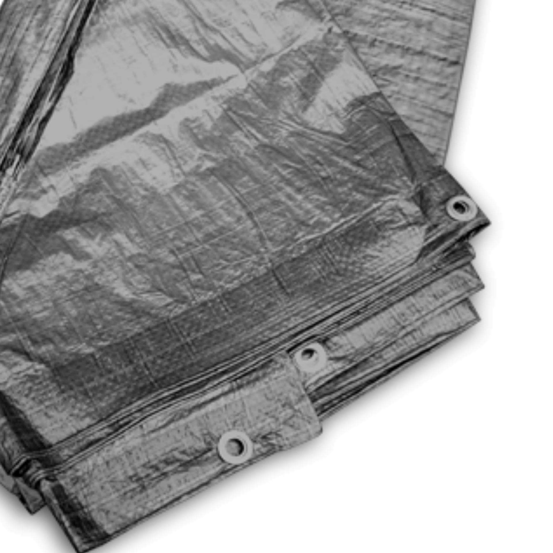 GARDENIX Tarpaulin Waterproof Heavy Duty Tarp Sheet Cover, Grey 200 g/m² (2 m x 3 m), Garden Tarpaulin Sheet for Camping, Terrace - Waterproof, Weatherproof, UV Protection, Reinforced Eyelets
