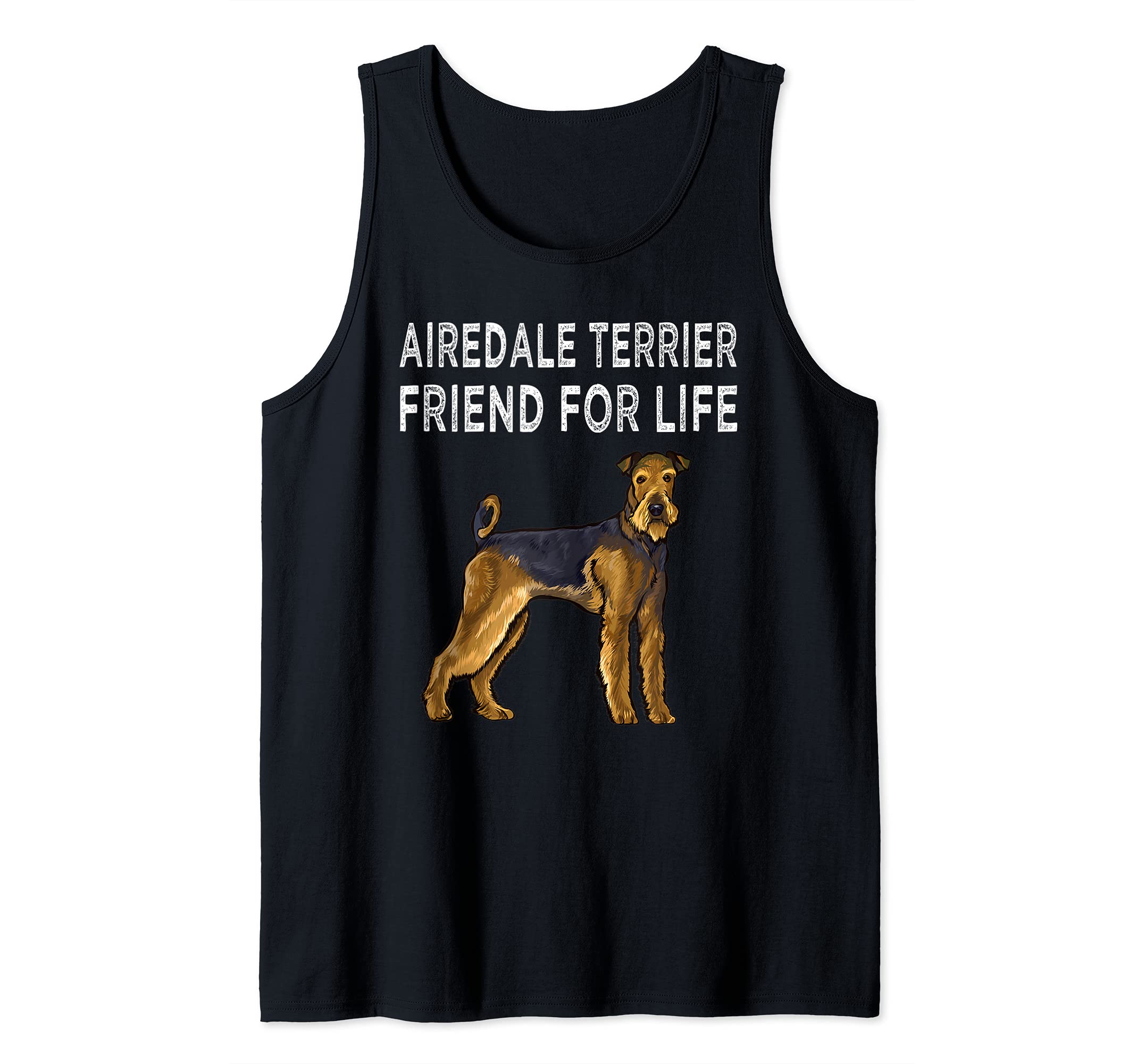 Airedale Terrier Friend For Life Dog Friendship Tank Top