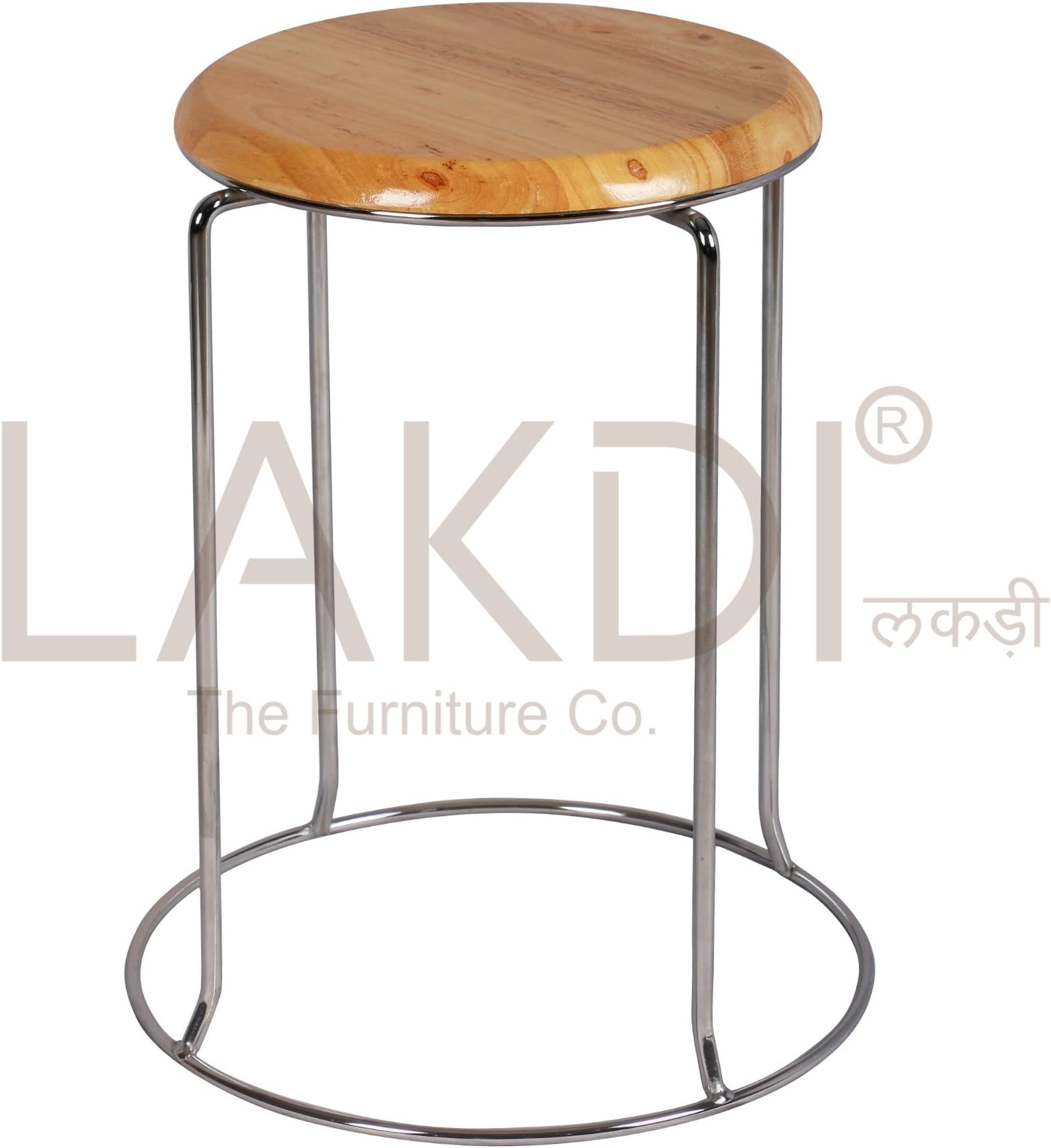 Lakdi Doctor Stool Light Brown