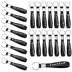 Fumete 24 Pcs Inspirational Keychains Gift for