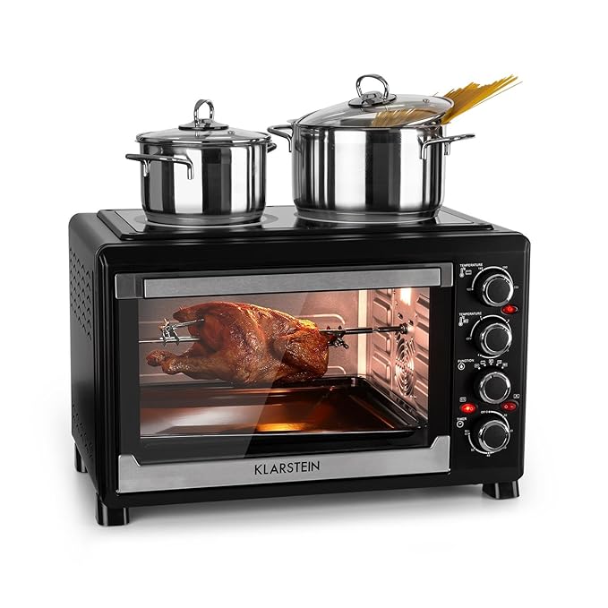 title=Klarstein Masterchef 38 • Mini Forno • Forno con Potenza 1600W • Funzione Grill