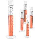 4 Pcs Economic Graduated Measuring Cylinder, 4pcs