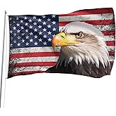 American Eagle Flag 3x5 Ft Double Sided Faith Over Fear Banner, Christian American Flags for Outside Christian Banners with Brass Grommets Outdoor House Decorations Flag