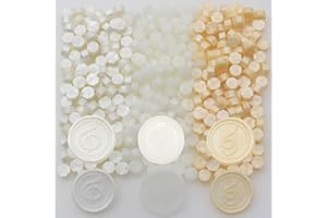 ONWINPOR Translucent Wax Seal Beads, 300Pcs Pearl White Mix Sealing Wax Beads for Wax Seal Stamp, Warm White Wax Seal Beads Set with 3 Colors Perfect for Gift Sealing, Letter Wax Sealing (Pearl White Mix)